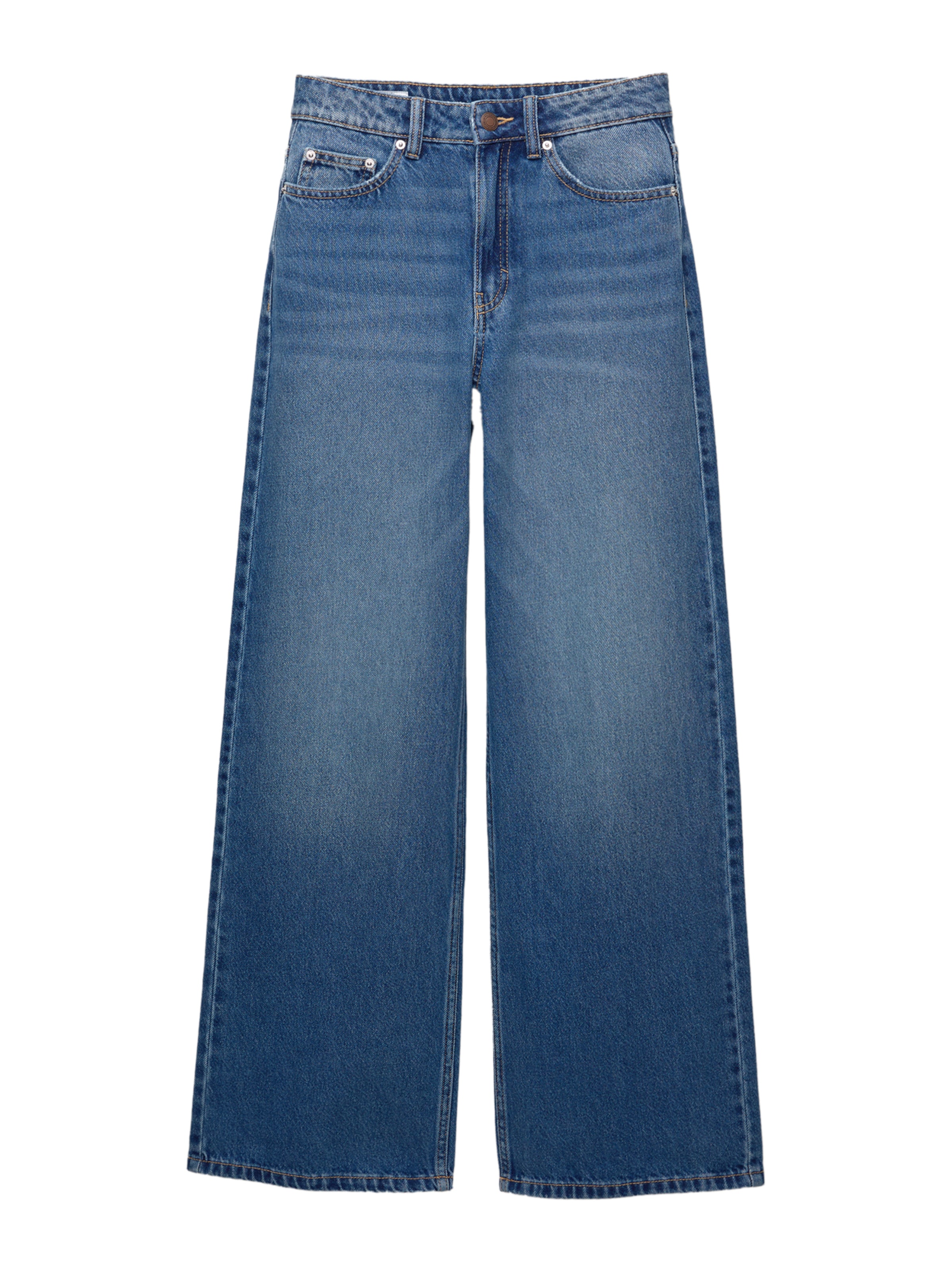 Pull&Bear Voľný strih Džínsy - Modrá: predná strana