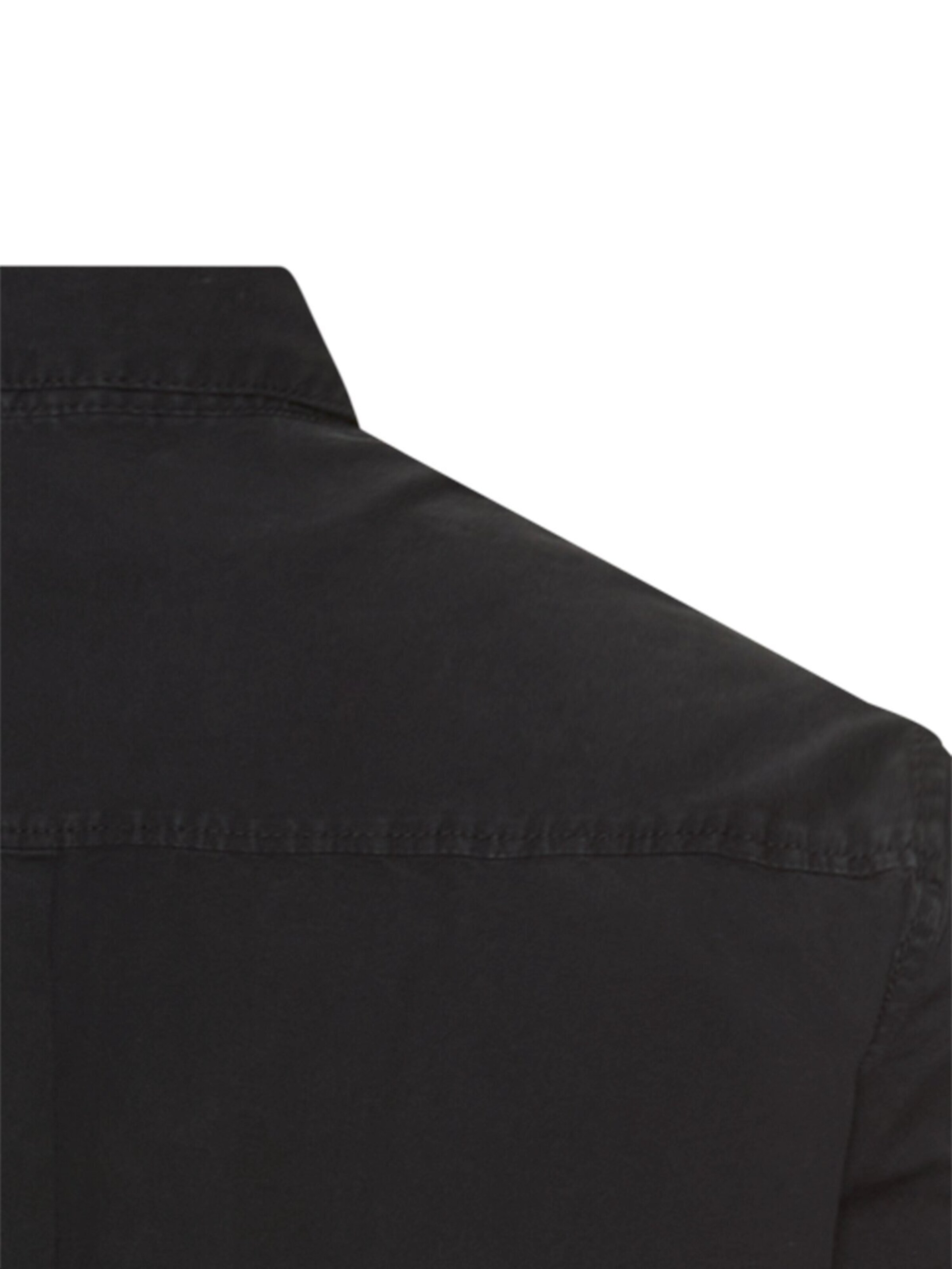 CAMEL ACTIVE Regular Fit Langarm Shirt mit Button-Down Kragen in Schwarz