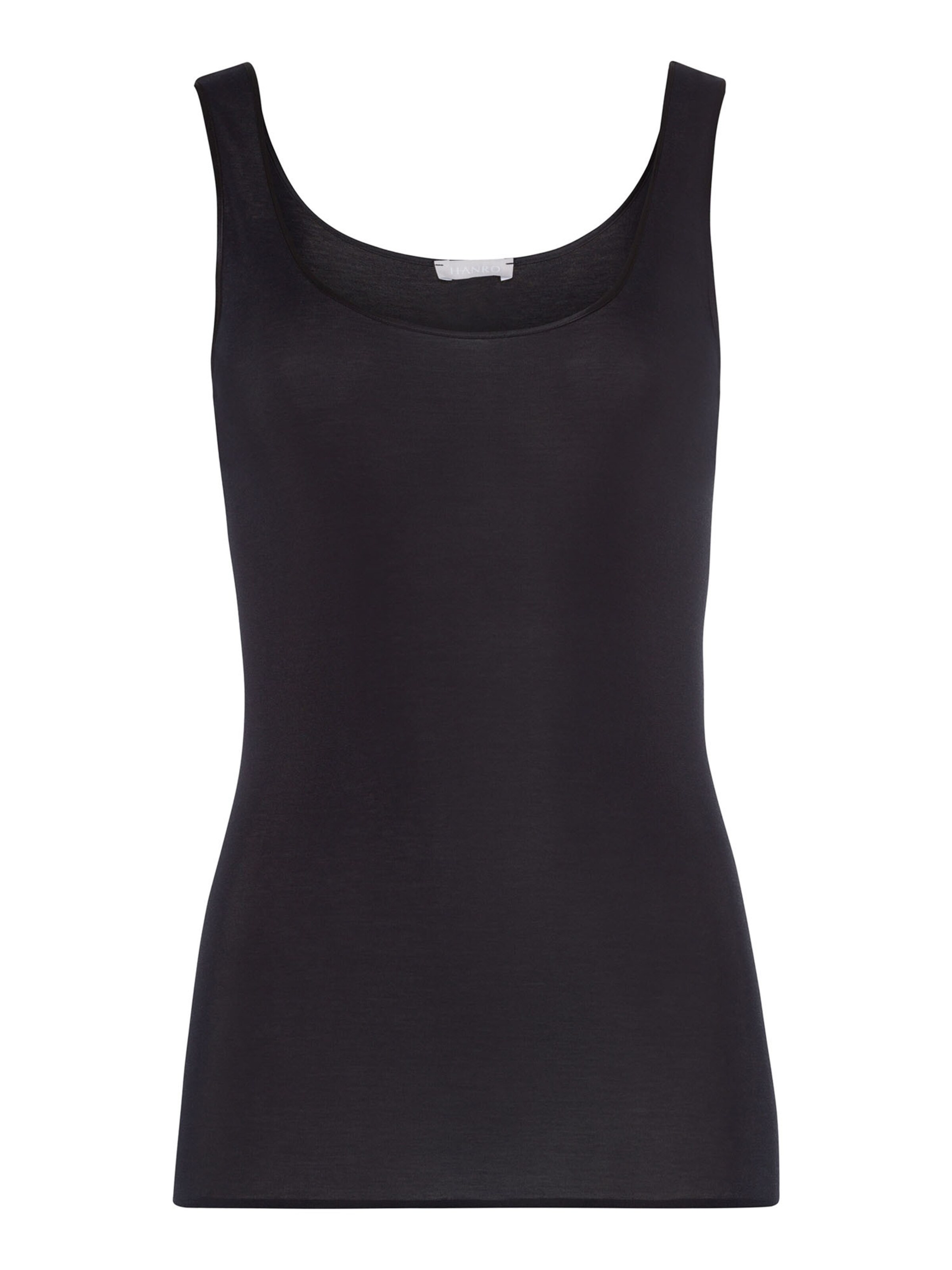 Hanro Top ' Cotton Seamless ' in Zwart: voorkant
