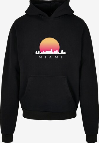Merchcode Sweatshirt 'Miami X' in Zwart: voorkant
