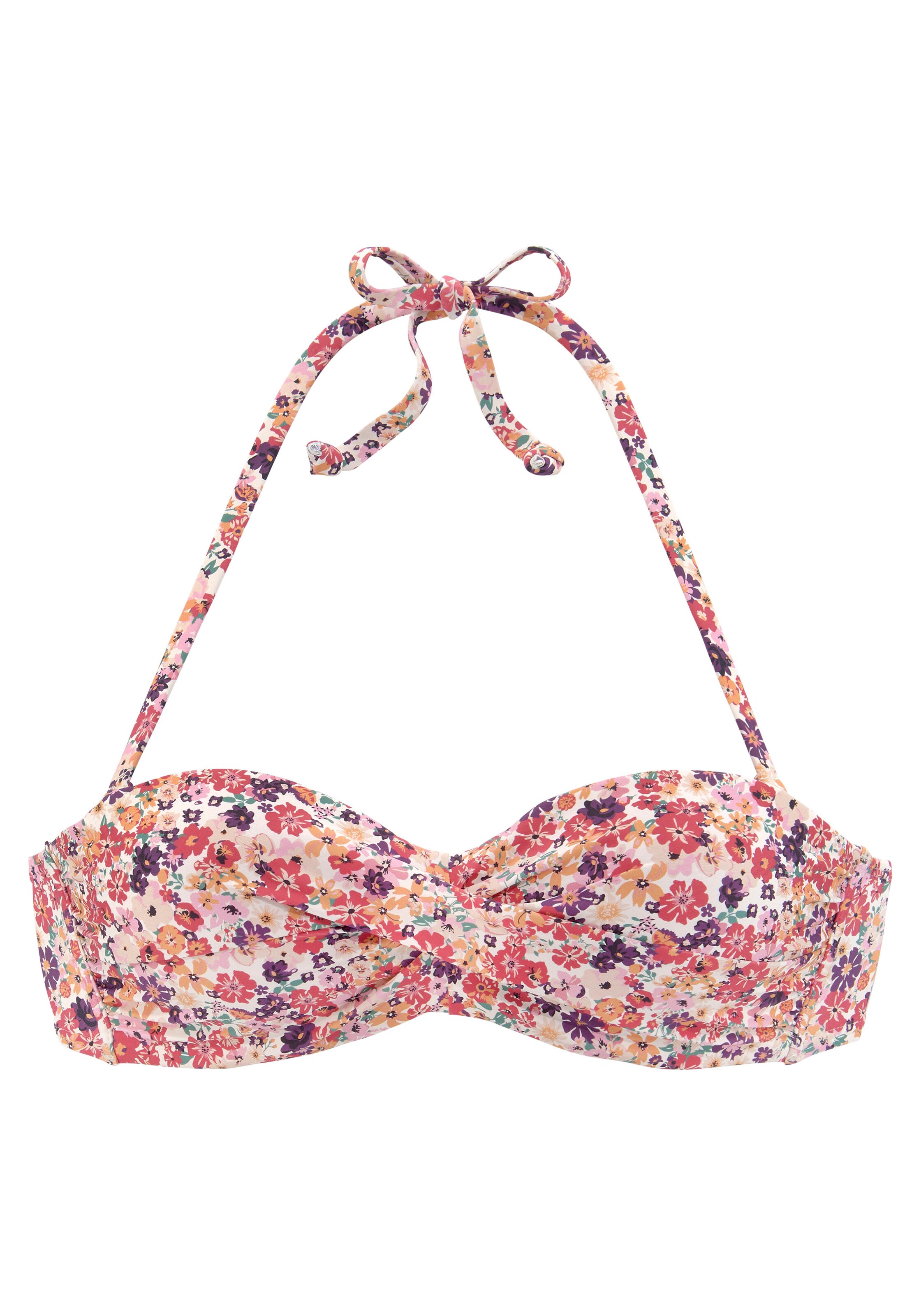 Bandeau Hauts de bikini JETTE en mélange de couleurs : devant