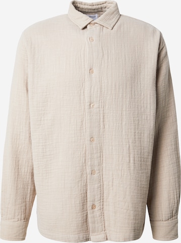 Coupe regular Chemise Lindbergh en gris : devant