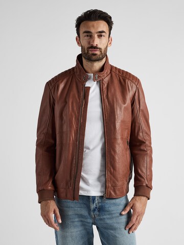 JCC Between-Season Jacket in Brown: front