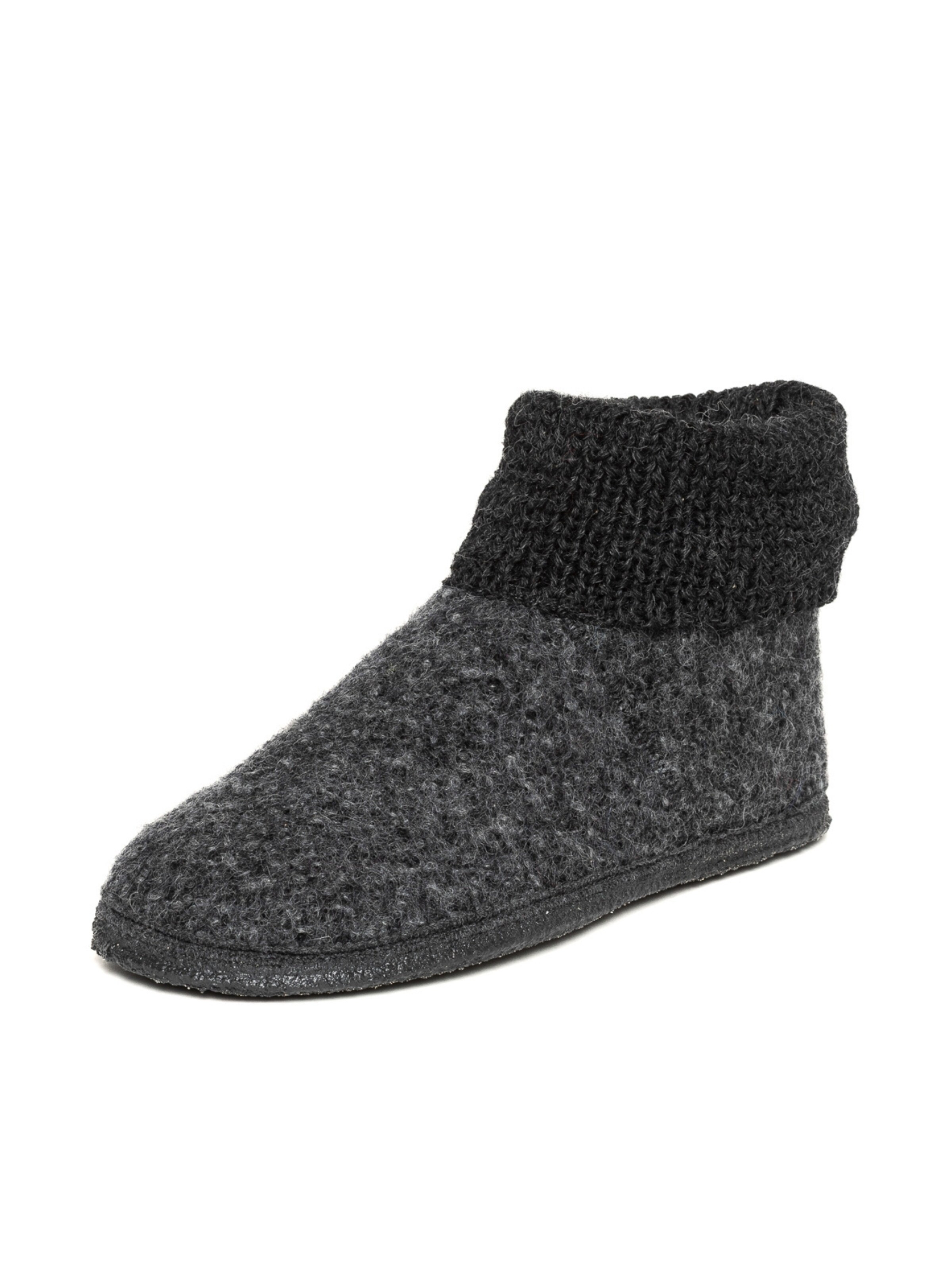 Gottstein Slippers 'Hüttenschuhe Wool Venture High' in Grey: front