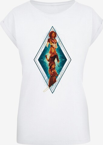 Maglietta 'The Marvels - Diamond Trio' di ABSOLUTE CULT in bianco: frontale