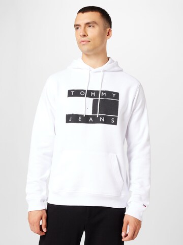 Sweat-shirt Tommy Jeans en blanc : devant