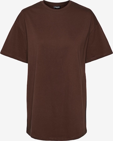 PIECES Oversized Shirt 'Rina' in Brown: front