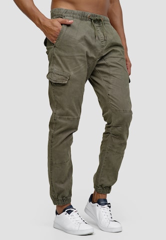 Regular Pantalon cargo ' Cantu ' INDICODE JEANS en vert