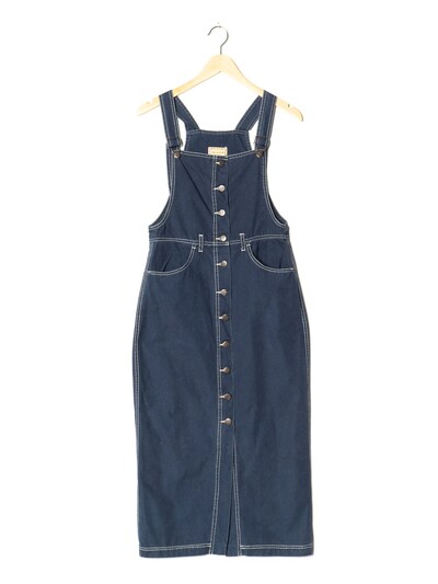 She's a girl Selection Latzhose in XS-S in blue denim, Produktansicht