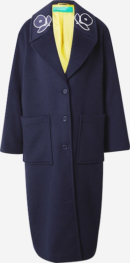 UNITED COLORS OF BENETTON Ανοιξιάτικο και φθινοπωρινό παλτό σε ναυτικό μπλε / κίτρινο / λευκό, Άποψη προϊόντος