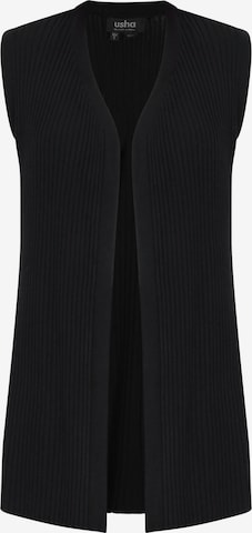 usha BLACK LABEL - Colete de malha 'Classic' em preto: frente