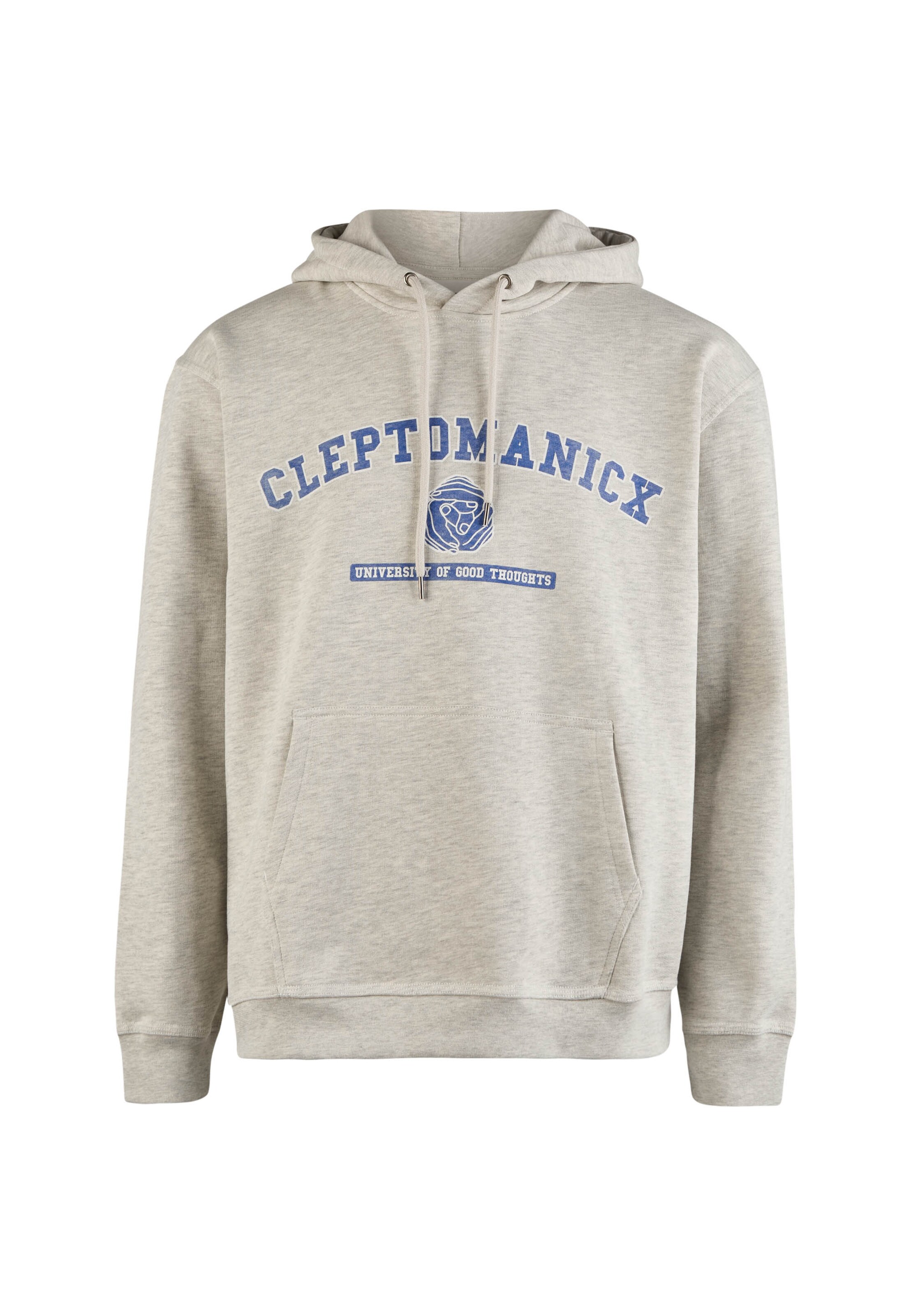 Cleptomanicx Sweatshirt 'Classic Hooded Uni Hands' in Light grey, Item view