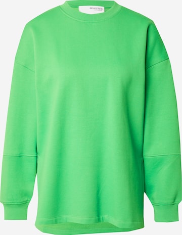 SELECTED FEMME Sweatshirt 'Yrsa' in Groen: voorkant