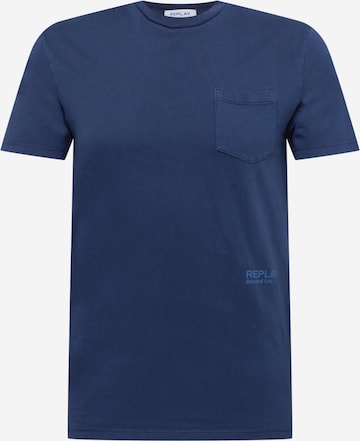 REPLAY Shirt in Blauw: voorkant