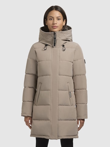 khujo Vinterfrakke 'FALTD' i beige: forside