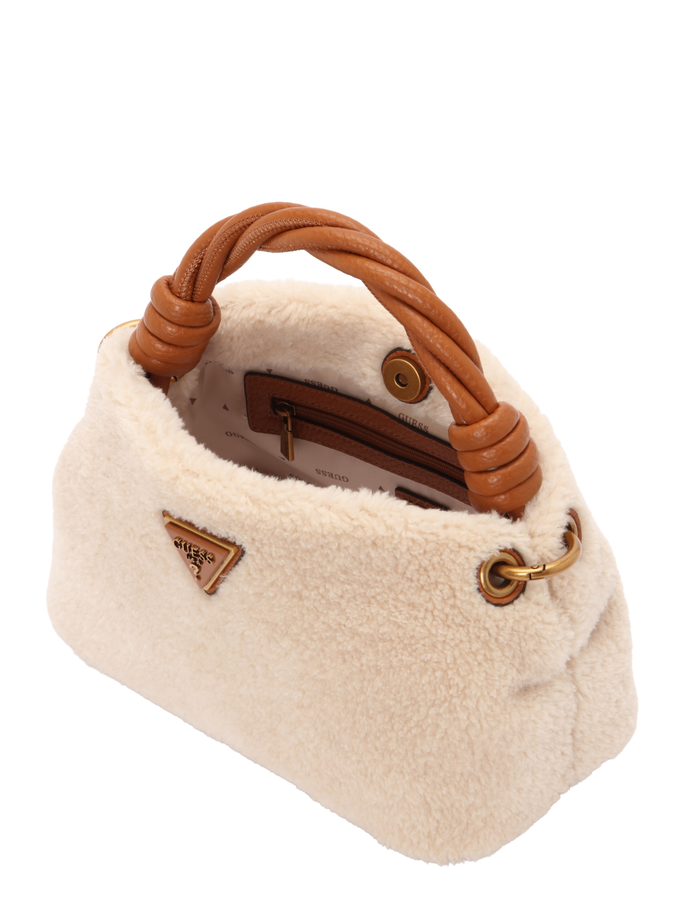 GUESS Ročna torbica | bež barva