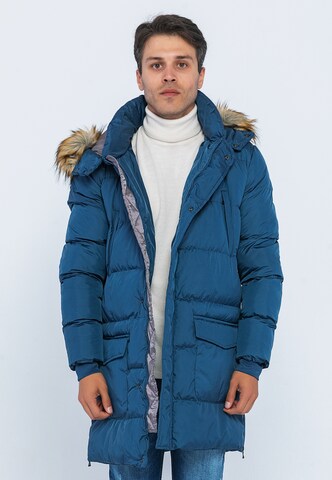 Manteau d’hiver 'Alberta' Giorgio di Mare en bleu : devant