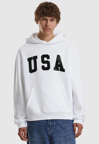 Sweat-shirt 'USA' Mister Tee en blanc : devant