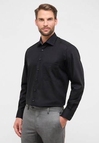 ETERNA Comfort fit Zakelijk overhemd in Zwart: voorkant