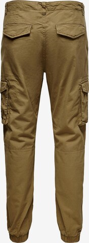 Only & Sons Tapered Cargobroek 'Mike' in Groen