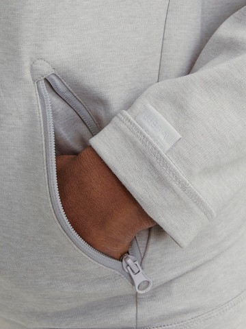 JACK & JONES - Sudadera con cremallera en gris