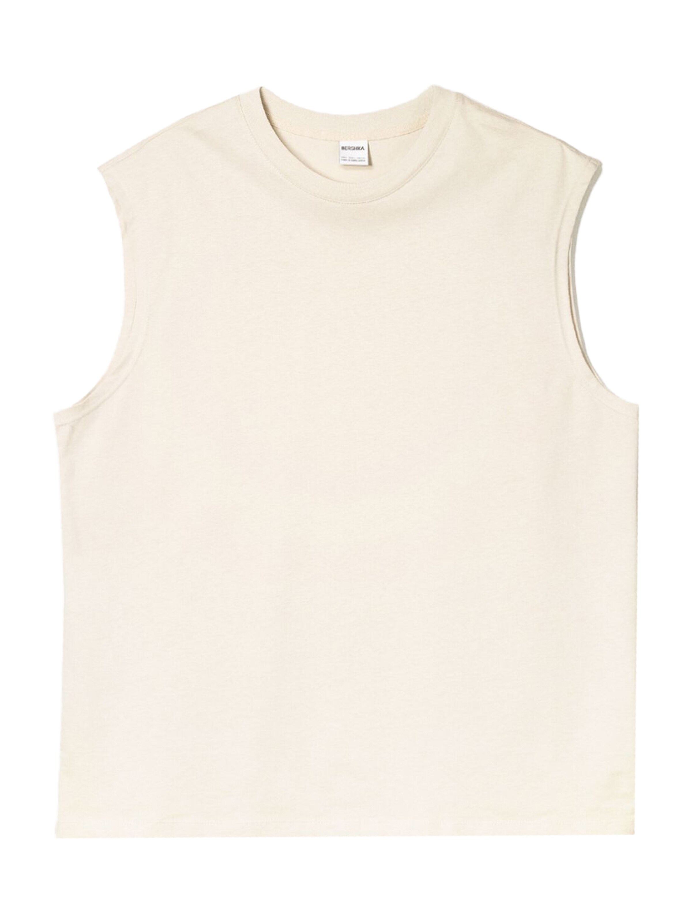 Tricou de la Bershka pe bej: față