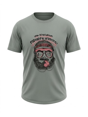 karlskopf Shirt 'BADEMEISTER' in Grey: front
