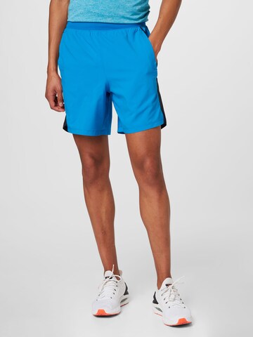 UNDER ARMOURregular Sportske hlače 'Launch' - plava boja: prednji dio