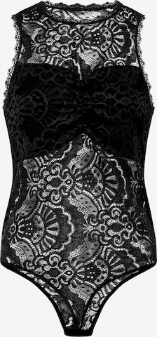 Evoni Body 'Stringbody' in Schwarz: Vorderseite