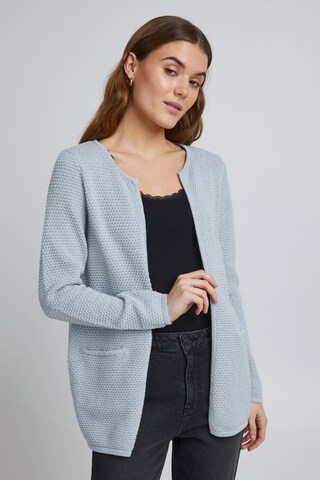 b.young Gebreid vest 'MIKALA' in Blauw: voorkant