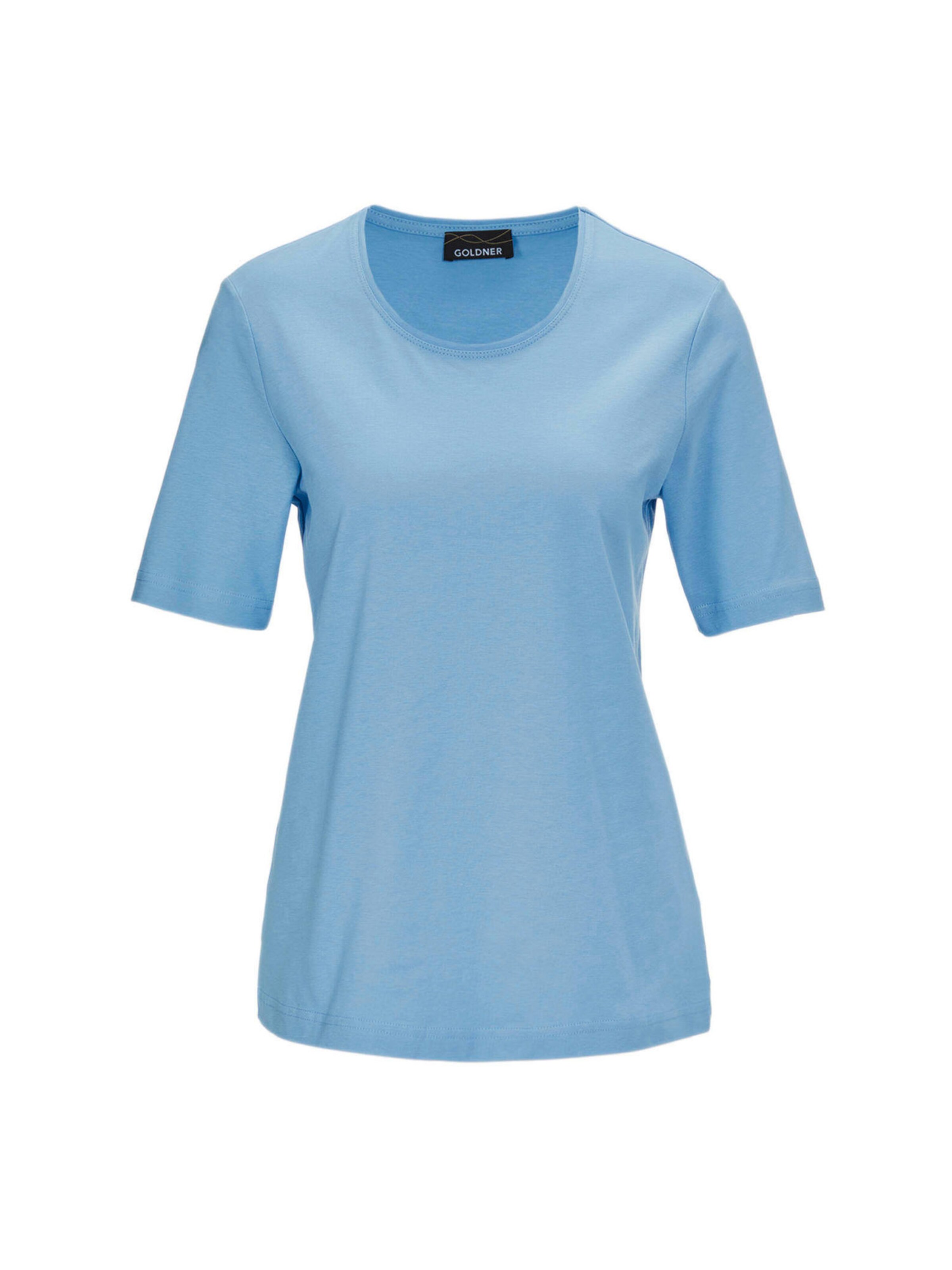 Goldner Shirt in Blau: Vorderseite