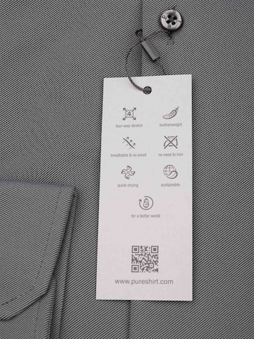 PURE Slim fit Button Up Shirt in Grey