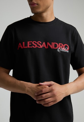 Alessandro Zavetti - Camisa 'Linalli' em preto