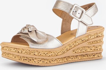 GABOR Strap Sandals in Gold: front