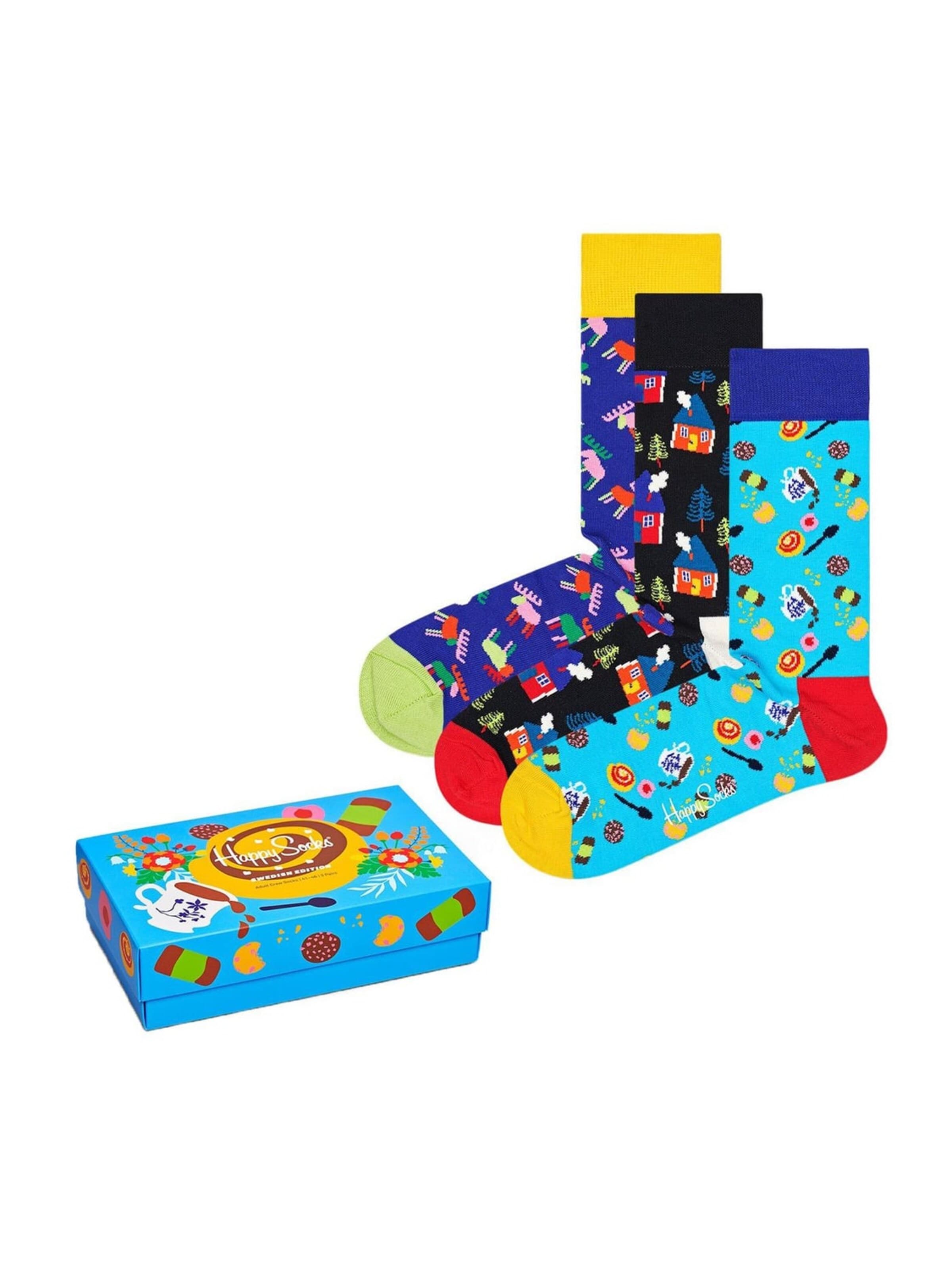 Happy Socks Sokker 'SWEDISH EDITION GIFT BOX' i 36-40 i blandingsfarvet, Produktvisning