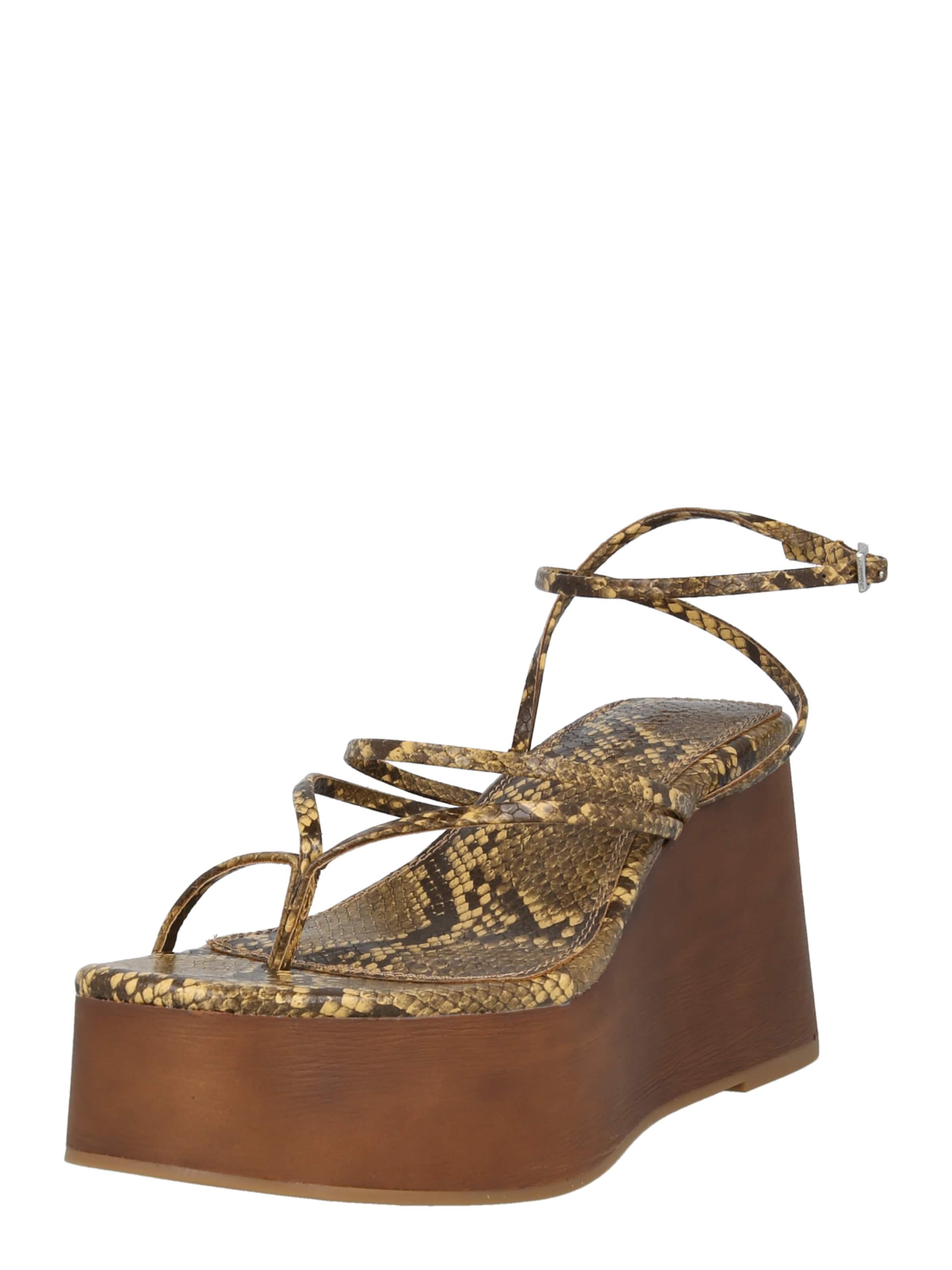 TOPSHOP - Sandalias de dedo 'HALLIE' en marrón: frente