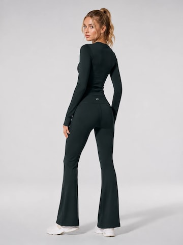 La V Flared Sportbroek 'Flared sportlegging Fleur' in Groen