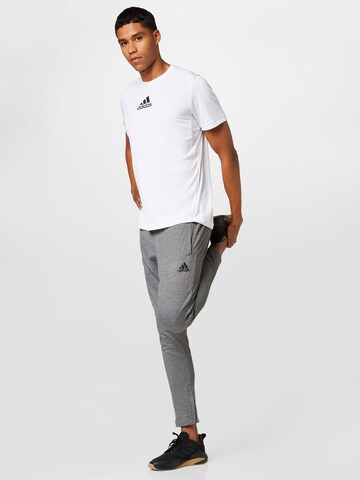 ADIDAS SPORTSWEAR Tapered Urheiluhousut 'Game and Go' värissä harmaa