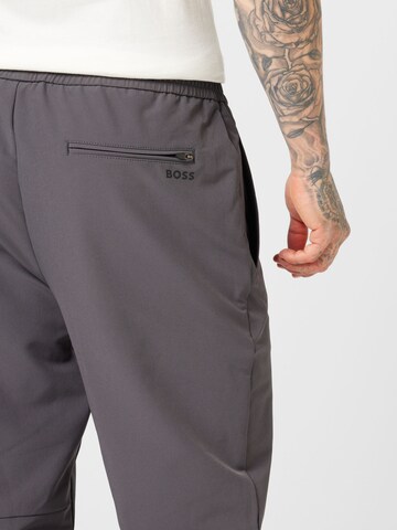 BOSS Tapered Pleated Pants 'Flex' in Grey