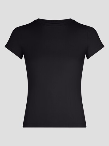 YO-GAYA Sporttop 'Short Sleeve Top' in Zwart: voorkant