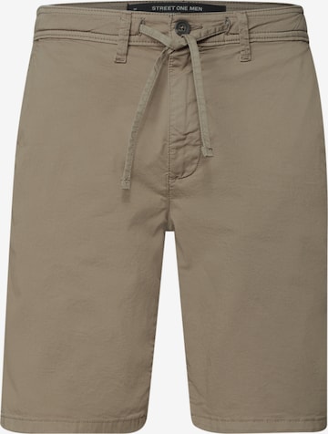 Street One MEN Chino Pants in Brown: front