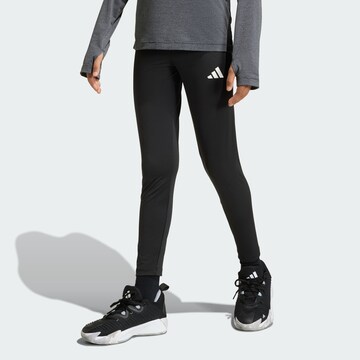 ADIDAS SPORTSWEAR Skinny Sportbroek 'Essentials' in Zwart: voorkant