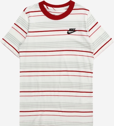 Nike Sportswear Majica 'CLUB' u pastelno zelena / trešnja crvena / crna / bijela, Pregled proizvoda