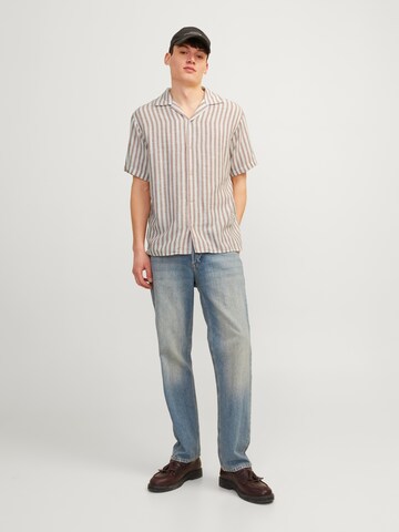 JACK & JONES Comfort Fit Hemd 'Jornoto' in Orange