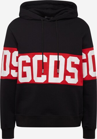 GCDS - Sudadera en negro: frente