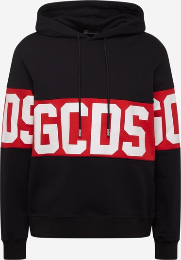 GCDS Sweater majica u crvena / crna / bijela, Pregled proizvoda