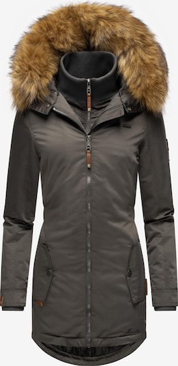 MARIKOO Wintermantel 'Sanakoo' in dunkelgrau, Produktansicht