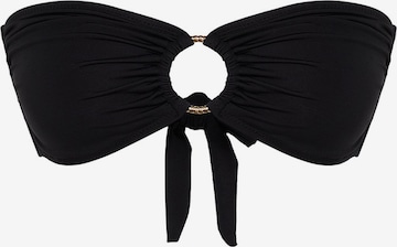 Bandeau Sutien costum de baie de la Trendyol pe negru: față