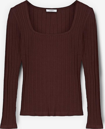 MOTIVI Trui in Bruin: voorkant