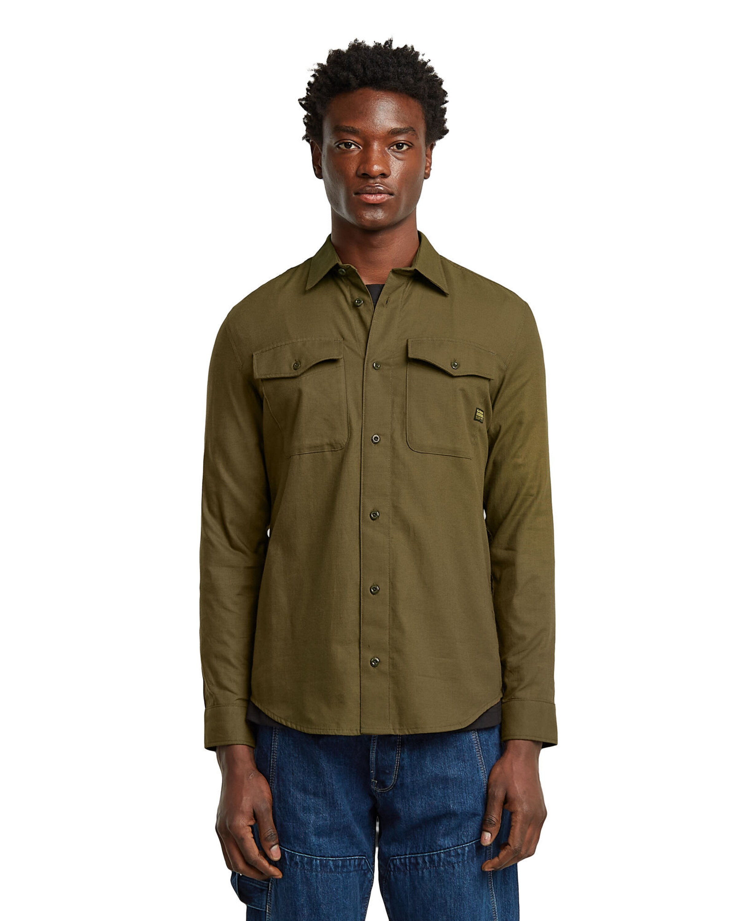 G-STAR Regular fit Overhemd in Groen: voorkant